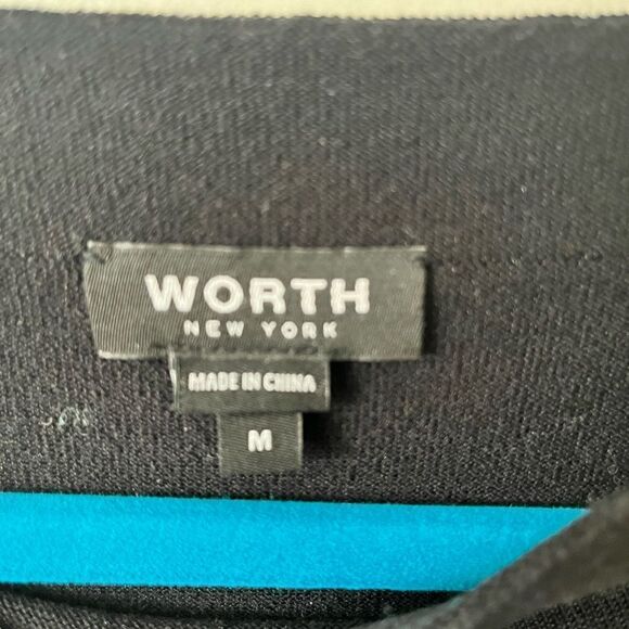 Worth Peplum Black Shirt Size Medium - Picture 5 of 5